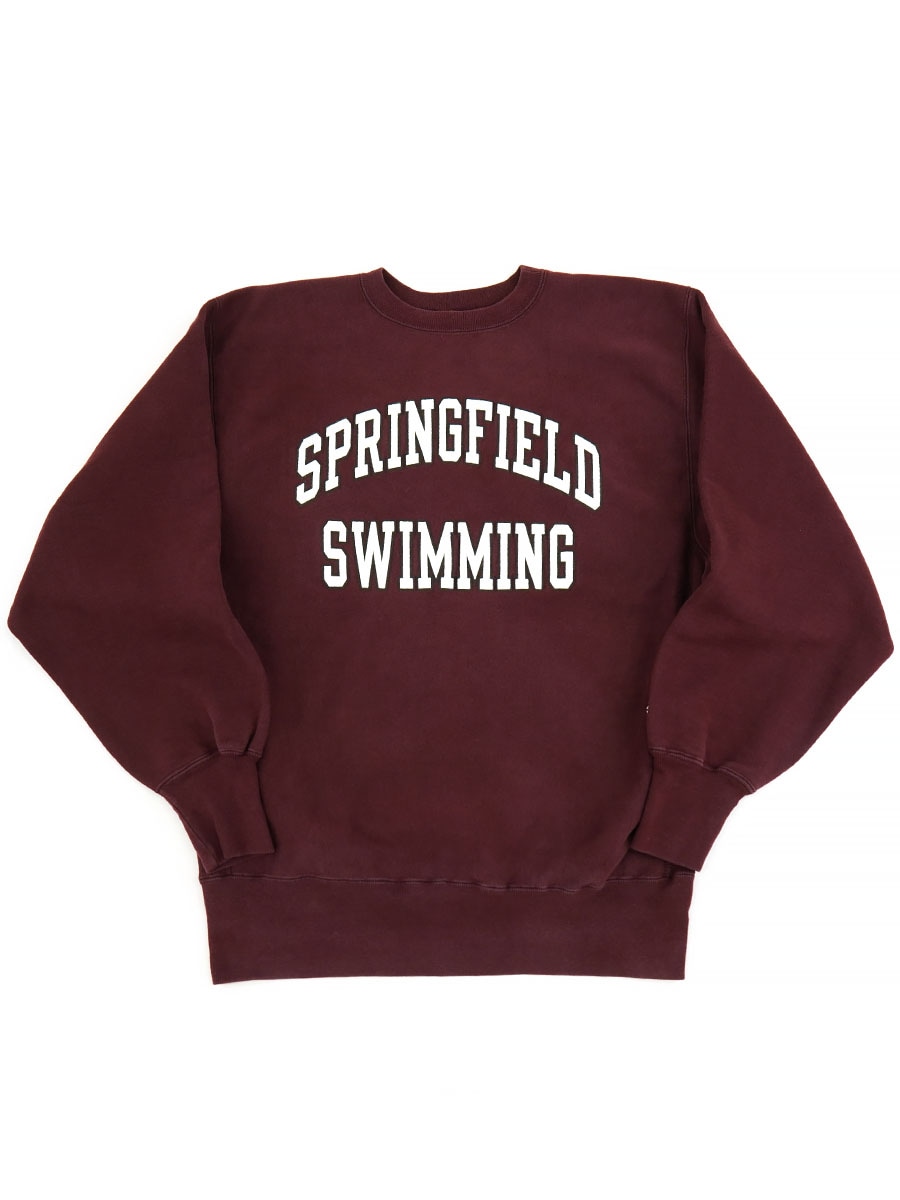 90's 刺繍タグ チャンピオン RWクルー ''SPRINGFIELD SWIMMING'' 表記(XL) USA製