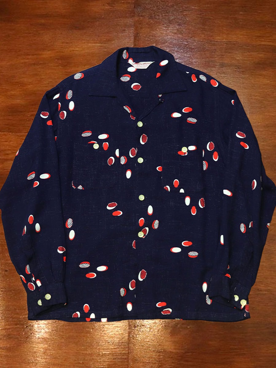 1950s L/S ROCKABILLY SHIRT , Size M