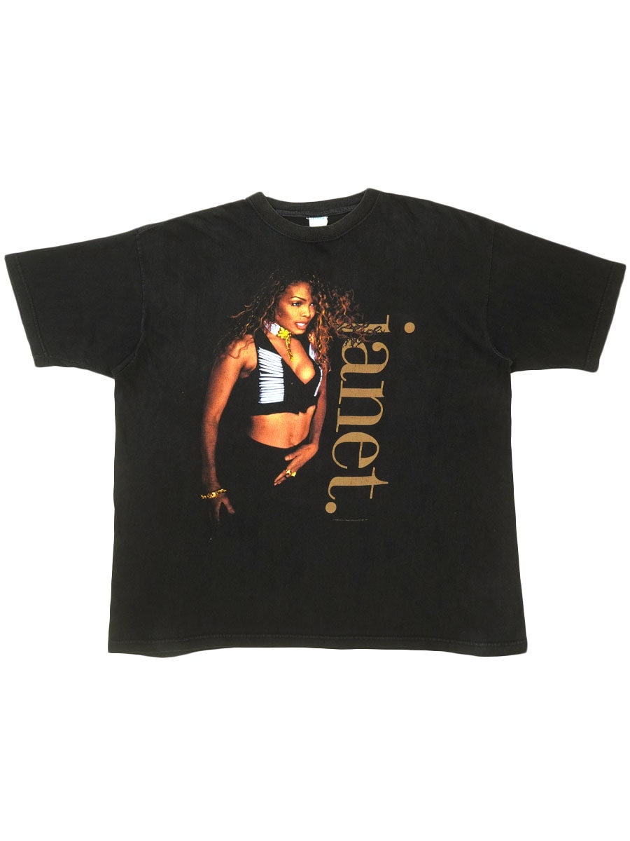 90'S MARINE DRIVE JANET JACKSON ''JANET WORLD TOUR 93 94'' T SHIRT BLACK (APPROX.X LARGE)
