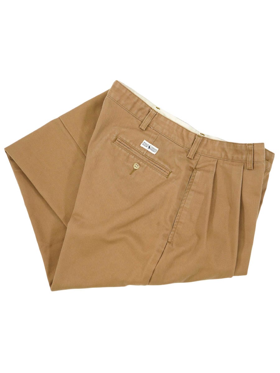 ラルフローレン 2タック ANDREW PANTS ライトブラウン 表記(W32 L30