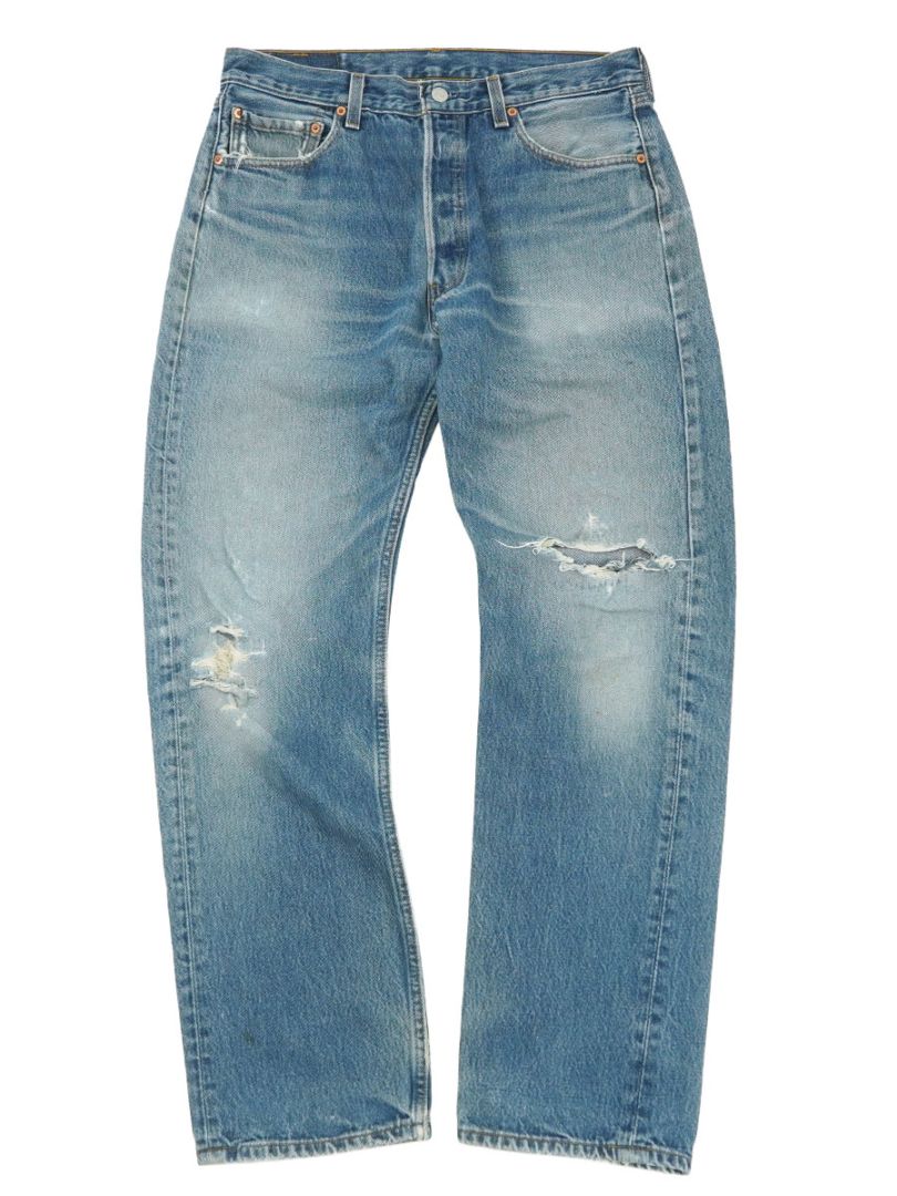 90's LEVI'S 501 デニムパンツ ヒゲ！ダメージ！ 表記(W34 L32) USA製