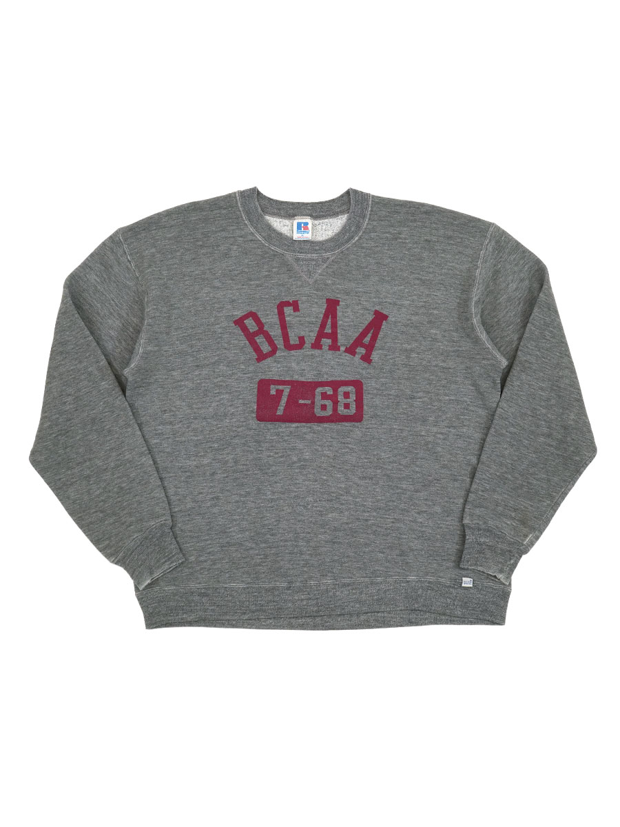 80's RUSSELL ATHLETIC ''BCAA'' 前Vスウェット グレー 表記(XL) | NEW