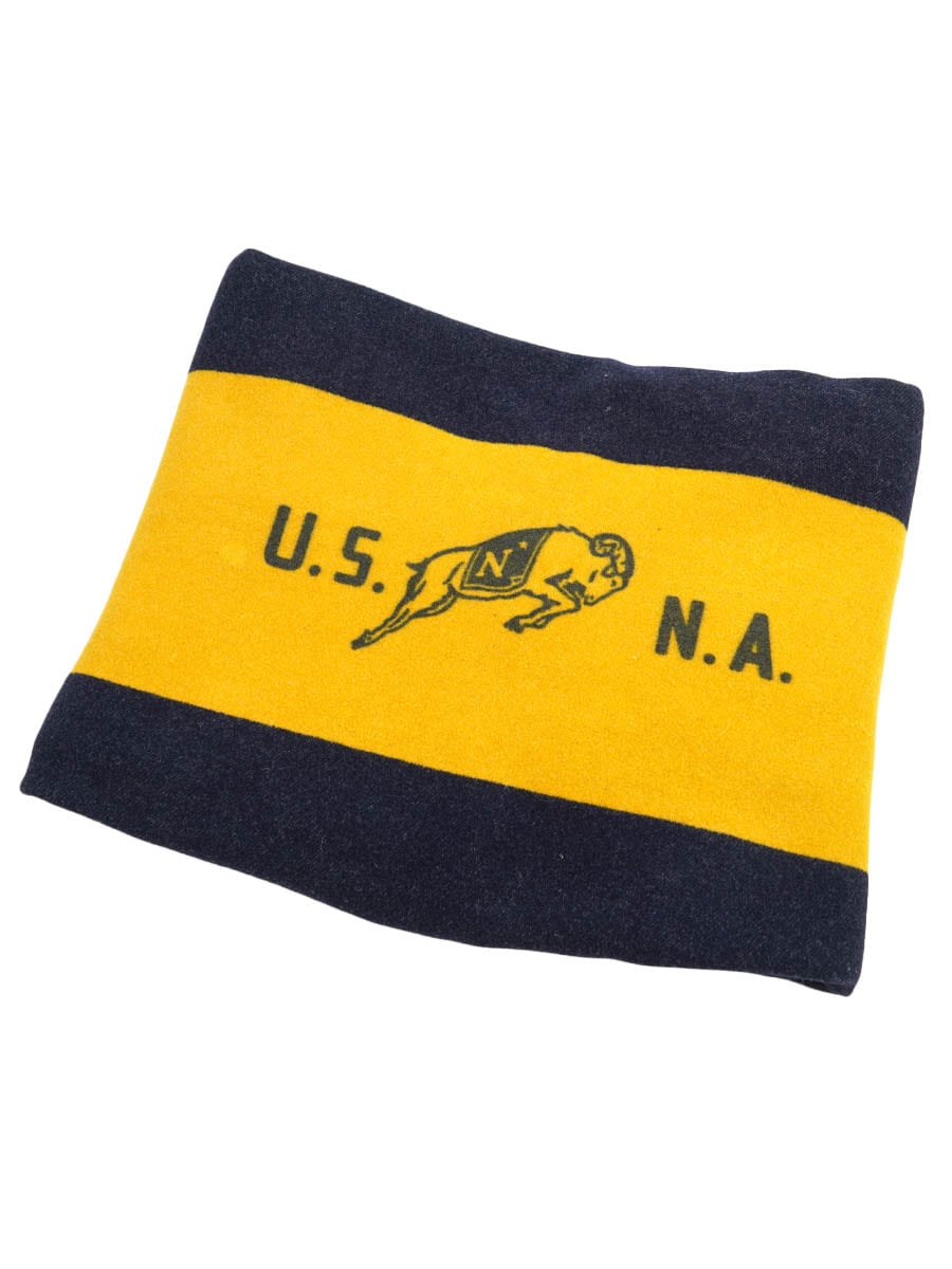 40's～ U.S.NAVAL ACADEMY ウールブランケット 実寸(102x139) | NEW