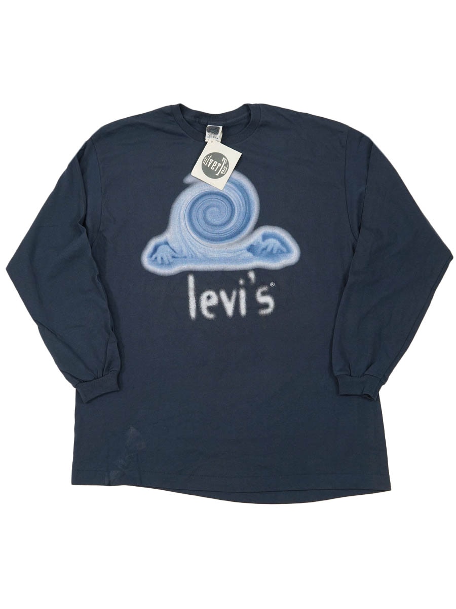 90's Levi's Silver Tab ロングスリーブTシャツ ネイビー 表記(L) USA
