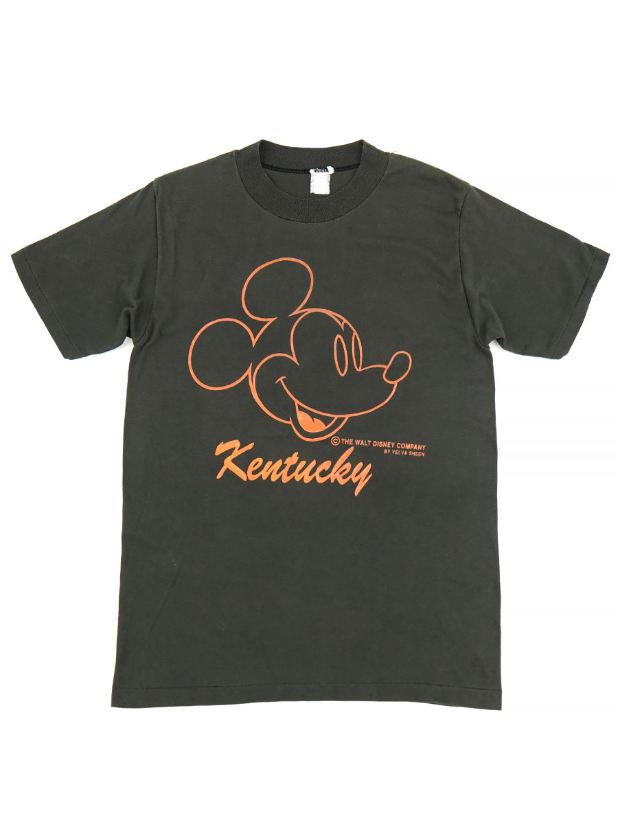 z*2様 【80年代物】Velva Sheen 　ミッキーマウス　ヴィンテージト 80's Velva Sheen ミッキーマウス ''KENTUCKEY'' Tシャツ チャコール