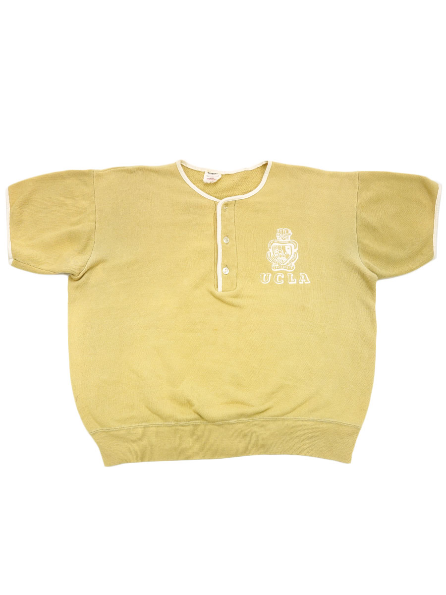 60's PACIFIC ATHLETIC COMPANY ''UCLA'' ハーフボタン 半袖スウェット