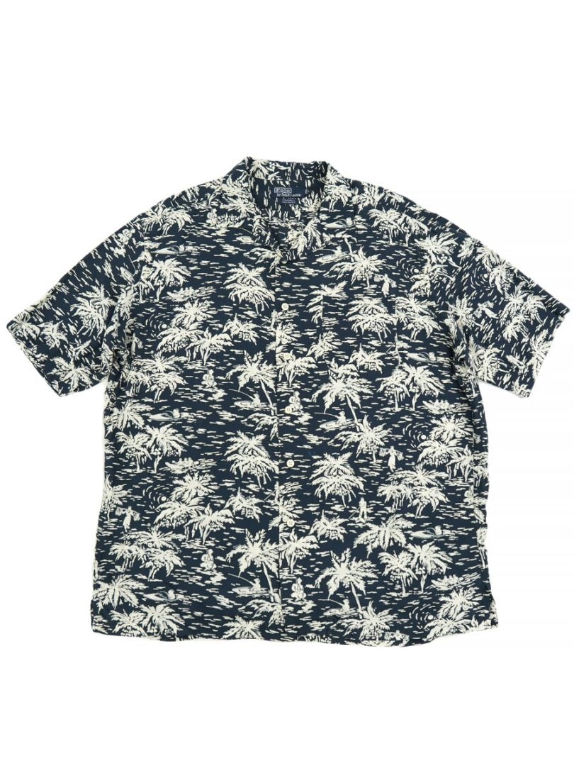 ラルフローレン CALDWELL 100%RAYON ハワイアンシャツ 表記(L) | NEW