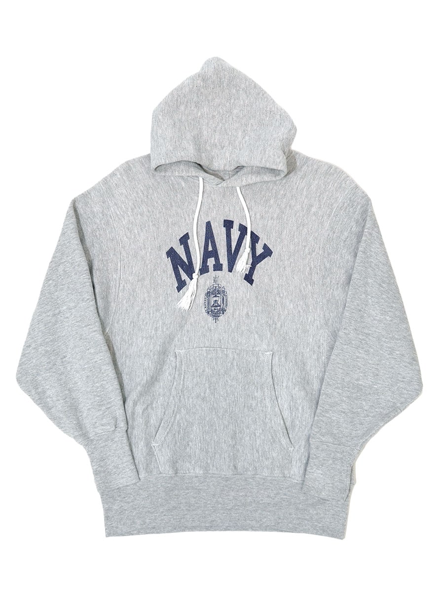 70's 単色タグ チャンピオンRWパーカ ''NAVY'' 染み込みプリント 表記