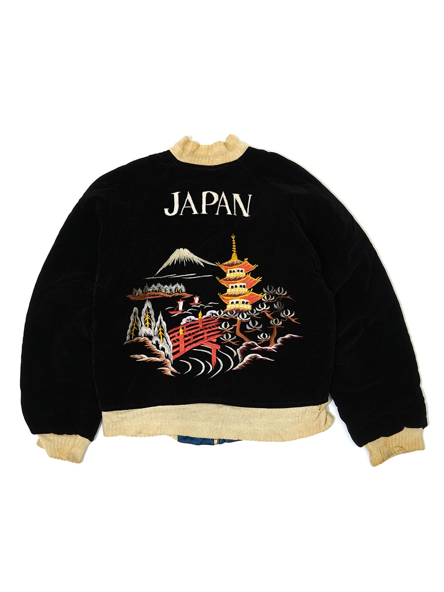 50's ビンテージ ''JAPAN'' スカジャン 黒別珍！ 実寸(M位) | NEW ITEM