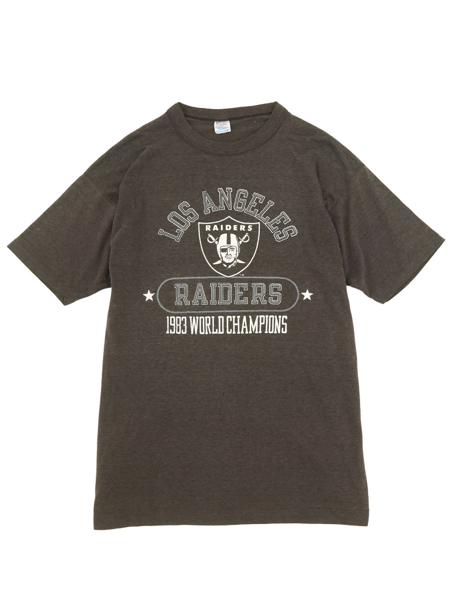 80's トリコタグ チャンピオン ''RAIDERS'' Tシャツ フェード 表記(XL)