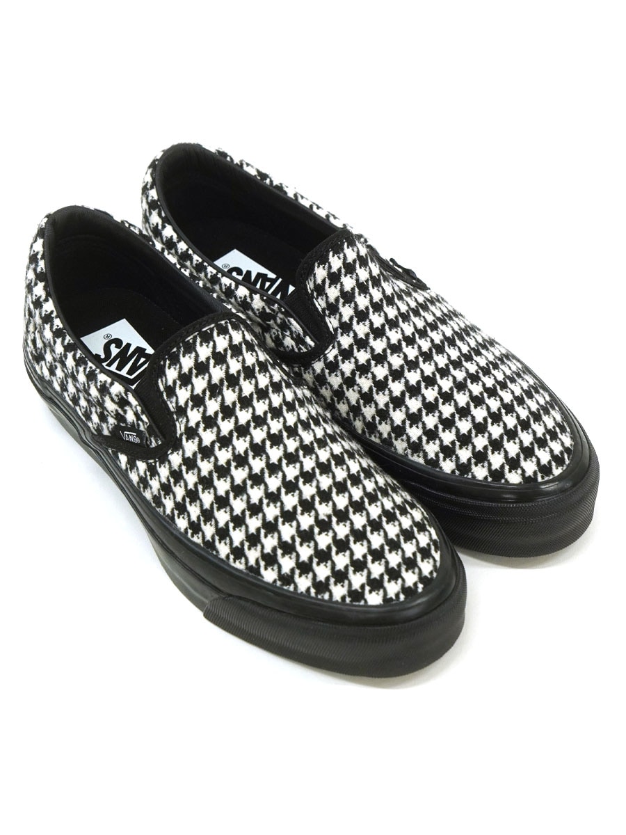 未使用 VANS PREMIUM CLASSICS スリッポン ハウンドトゥース ブラック/ホワイト 表記(8.5)