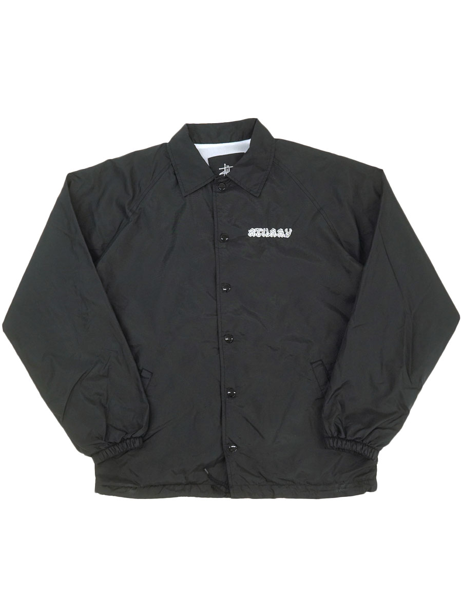 90's～ STUSSY コーチジャケット ブラック 表記(S) USA製