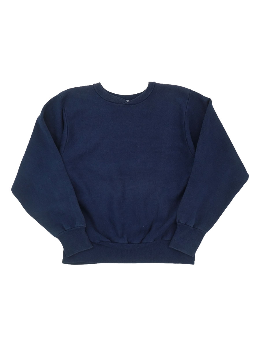 80's Hanes R/Wタイプ クルーネックスウェット 無地ネイビー 実寸(L位)