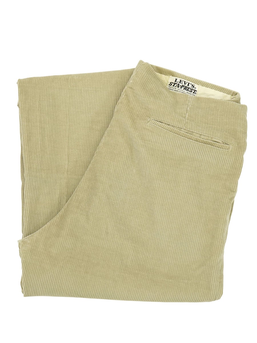 60's～ LEVI'S STA-PREST コーデュロイパンツ ベージュ 実寸(29x29)