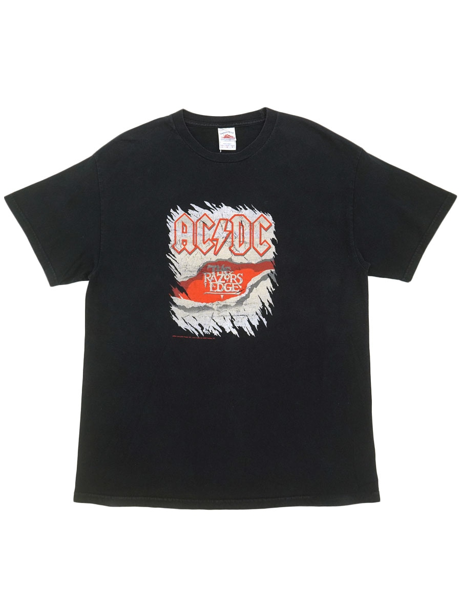 00's TENNESSEE RIVER AC/DC ''THE RAZORS EDGE'' Tシャツ ブラック 表記(L)