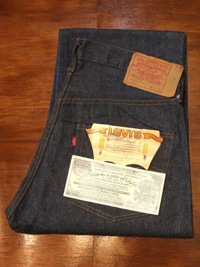 1970s DEAD STOCK , Levis 501 RED LINE'66 ,  Size W34 L31