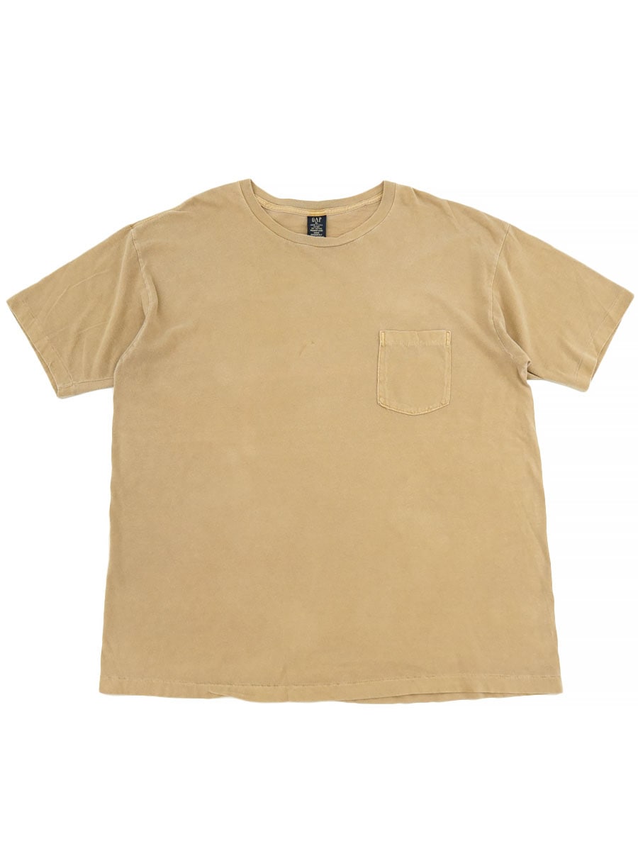 90's OLD GAP 100%コットン ピグメントダイ ポケットTシャツ 表記(XL) USA製