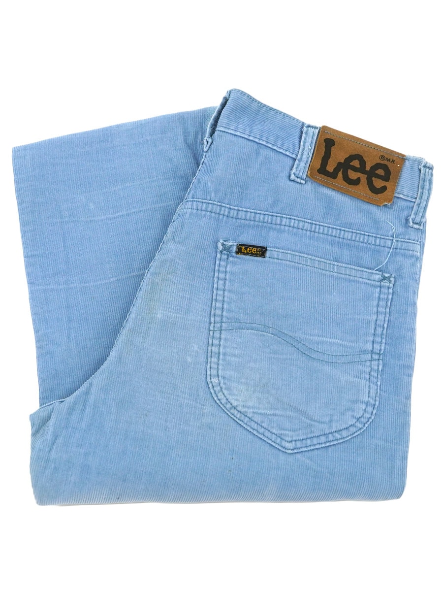 70's～ Lee コーデュロイパンツ サックスブルー 実寸(W32 L31.5位) USA製