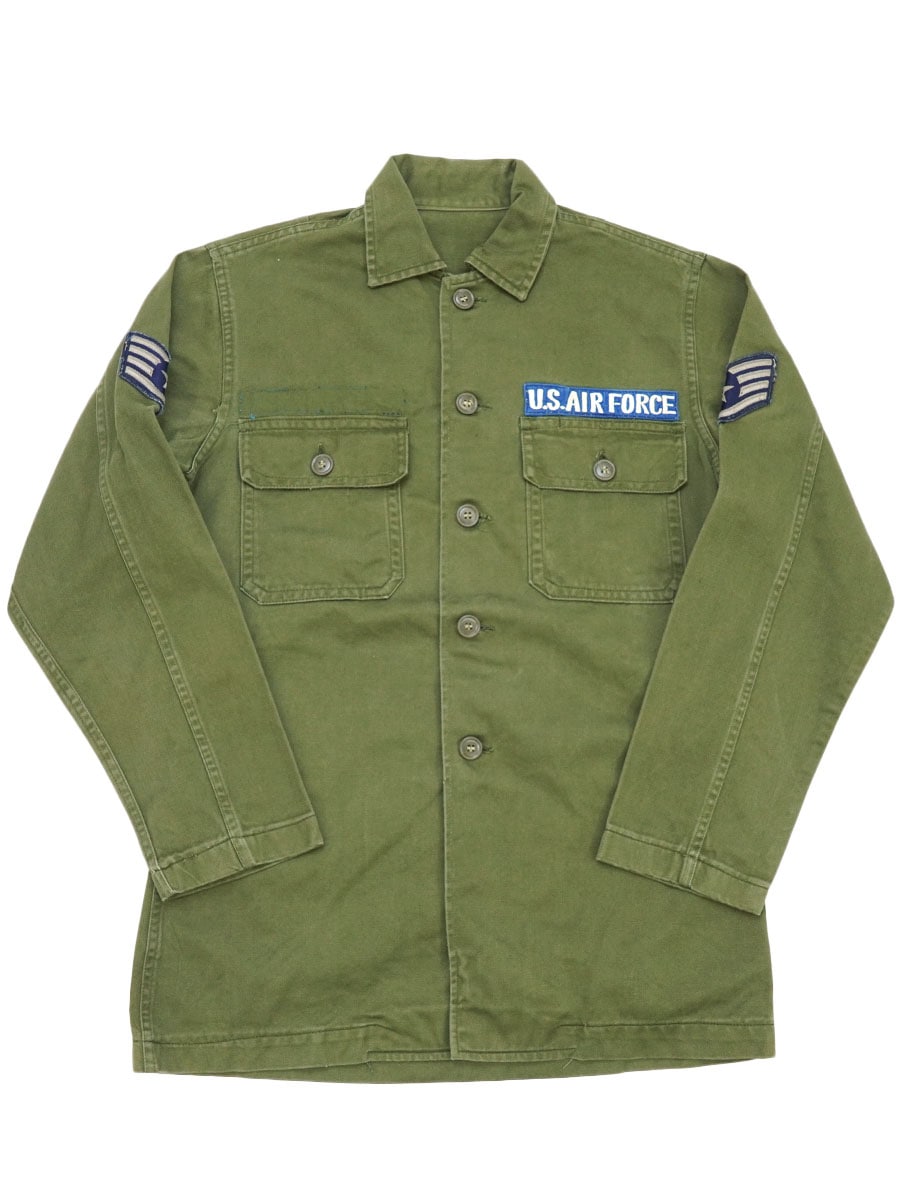 50's～ U.S.ARMY ユーティリティシャツ ワッペン付き 実寸(L位)