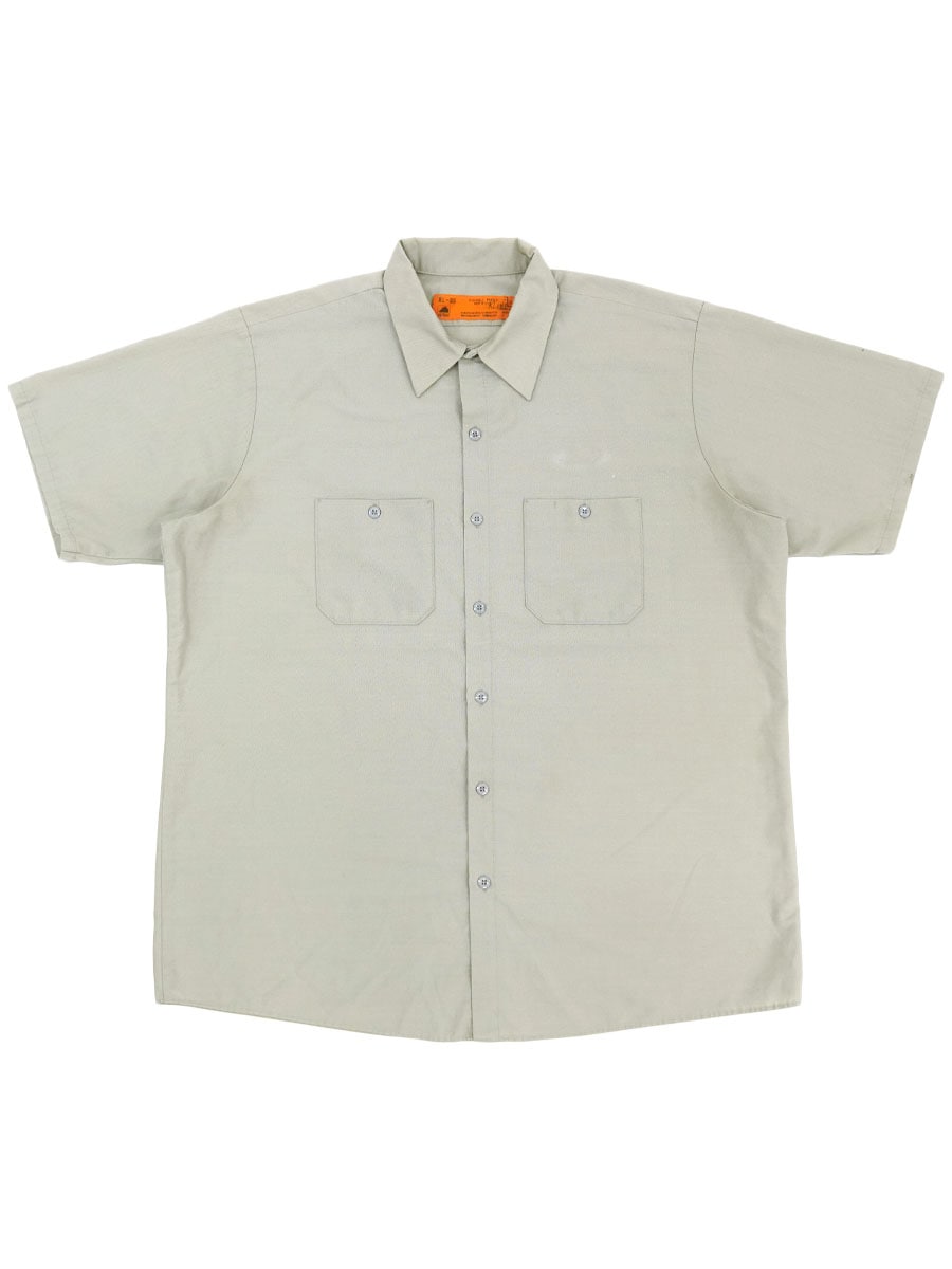 80's～ RED KAP ワークシャツ ライトグレー 表記(XL-SS) USA製