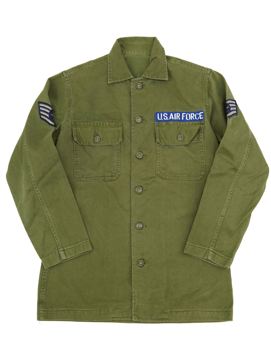 50's～ U.S.ARMY ユーティリティシャツ ワッペン付き 実寸(16位)