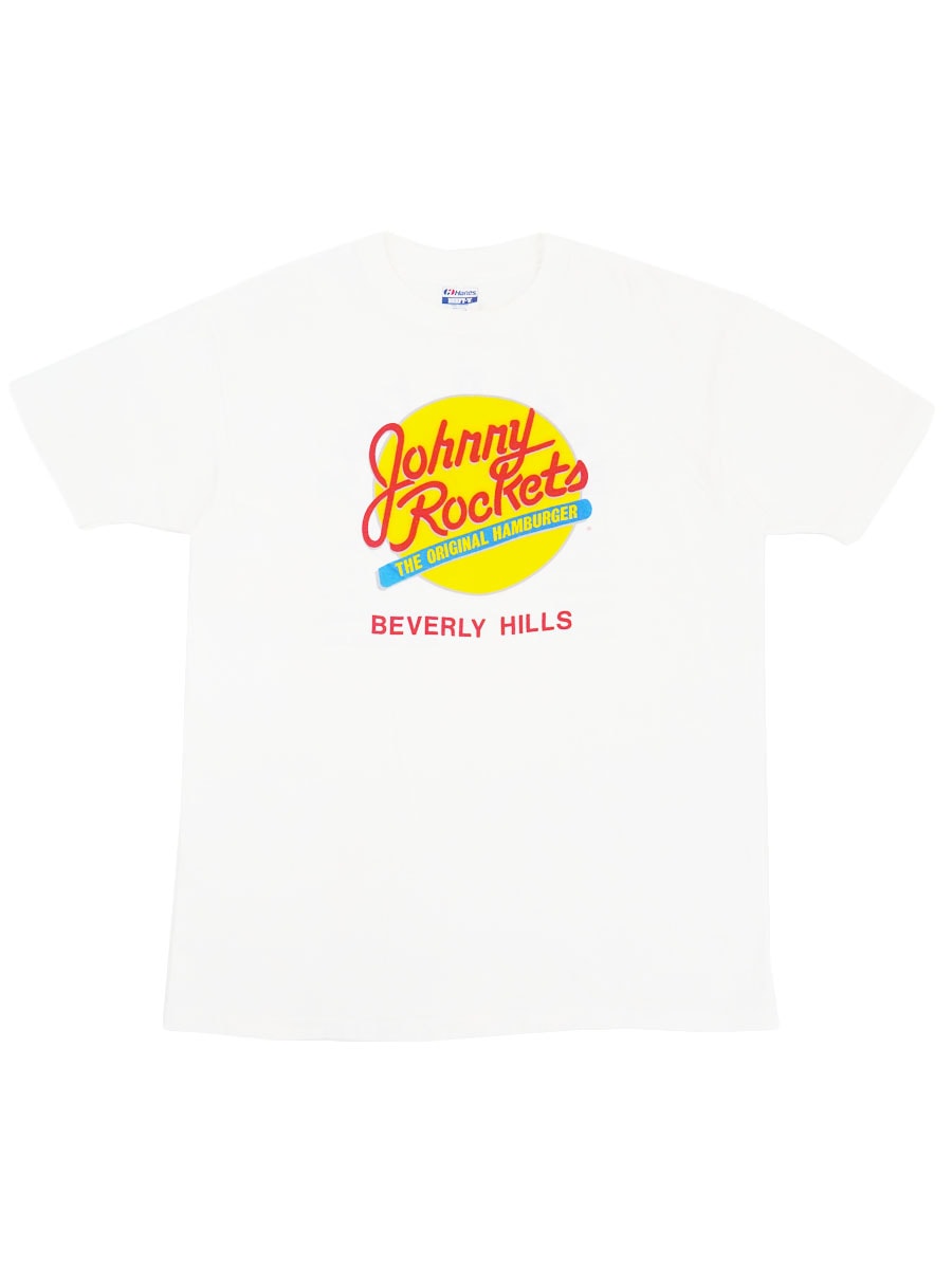 80's～ Hanes ''Johnny Rockets BEVERLY HILLS'' 両面プリント Tシャツ