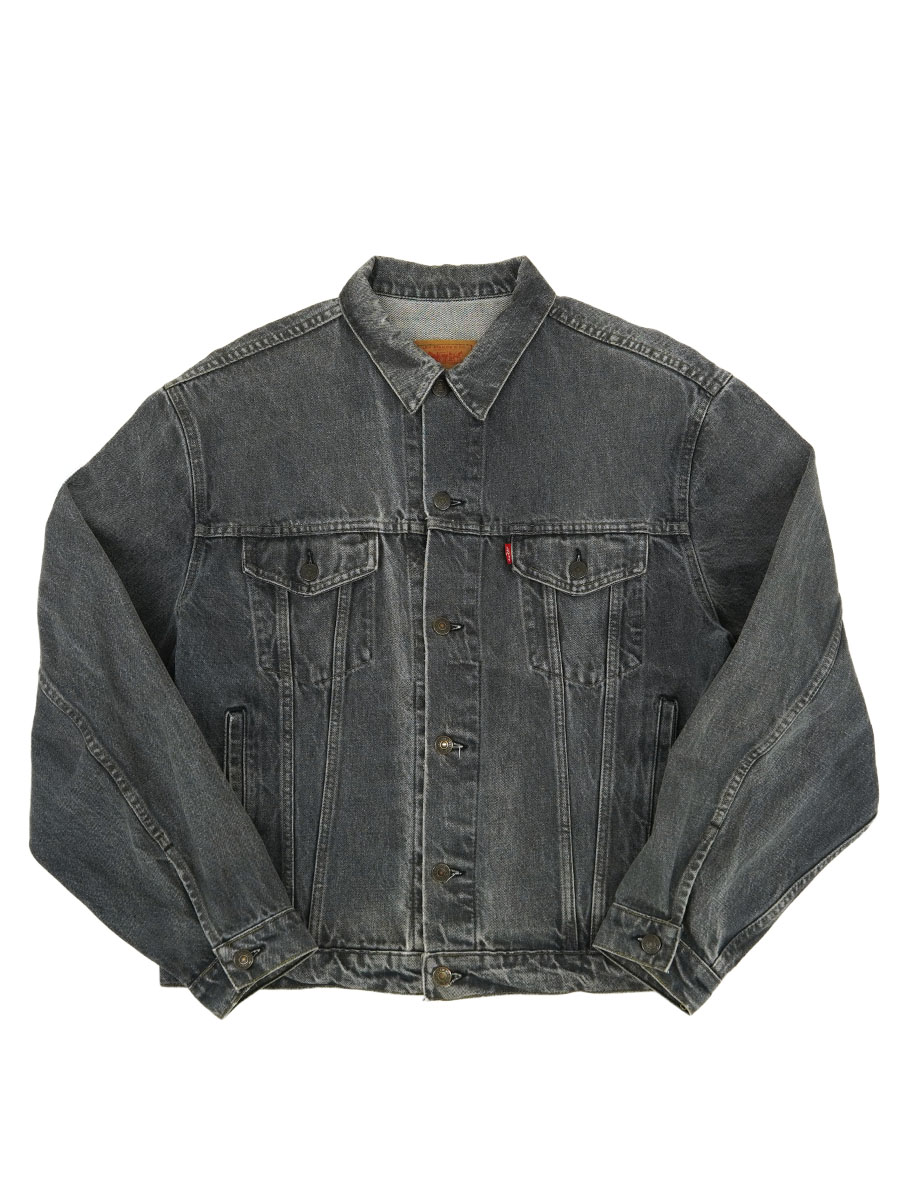 90's LEVI'S 70503 先染めブラック デニムジャケット 実寸(XL位