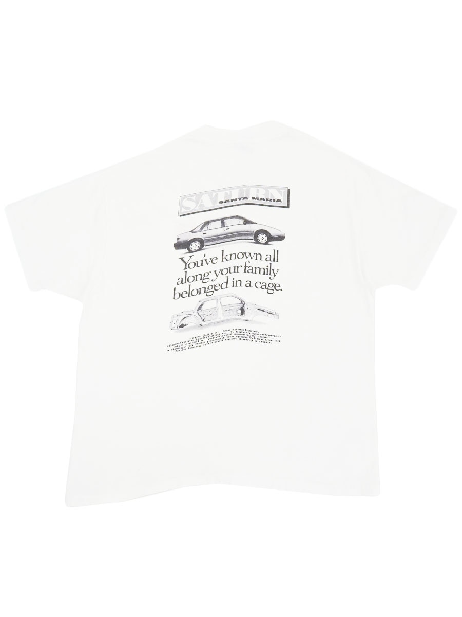 90's Hanes ''SATURN'' 両面プリント Tシャツ ホワイト 表記(XL) USA製