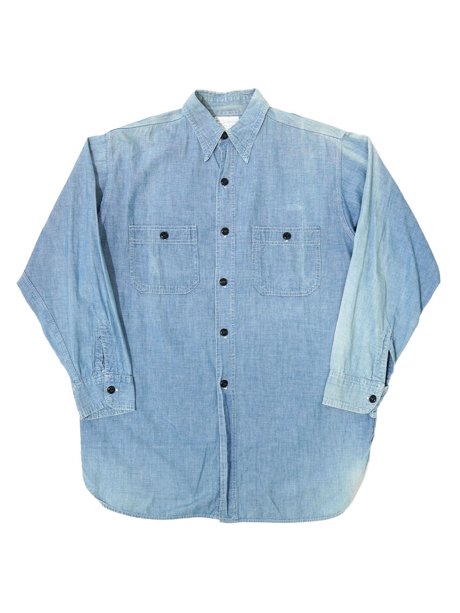 30's～ KING BEE ダブル襟 マチ付き シャンブレーシャツ 実寸(14位)