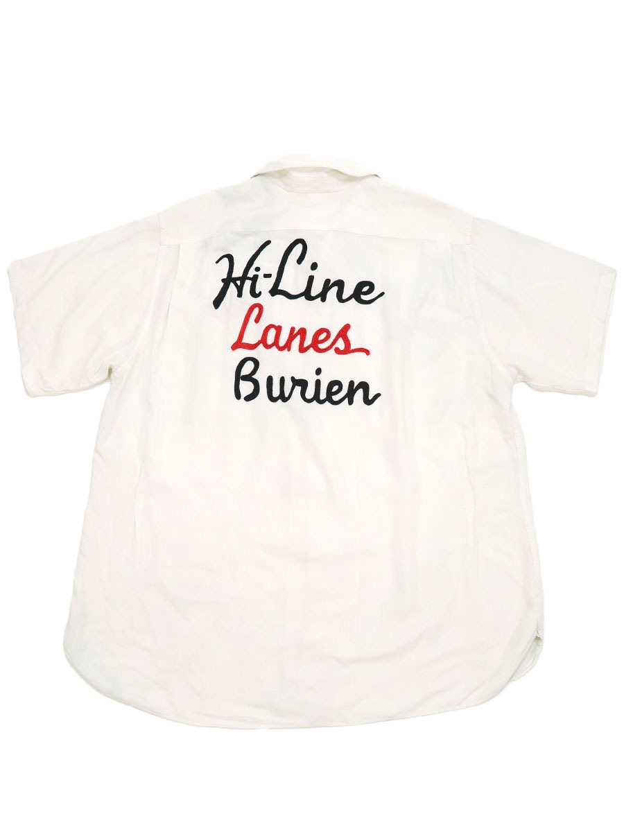 50's～ Service Bowling Shirt ''Hi-Line Lanes Burien'' ループカラー