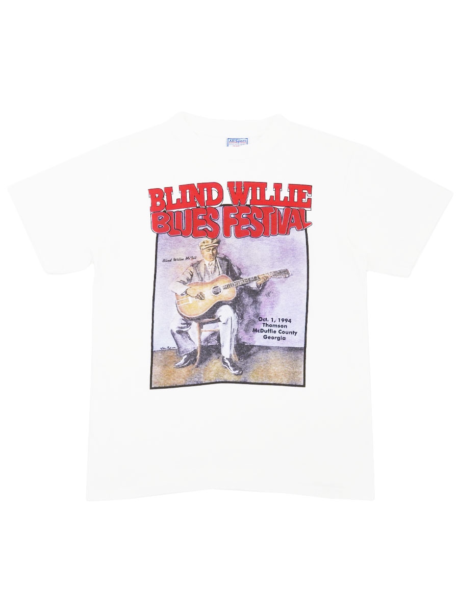 90's All Sport ''BLIND WILLIE BLUES FESTIVAL 1994'' 両面プリント Tシャツ ホワイト 表記(M) USA製