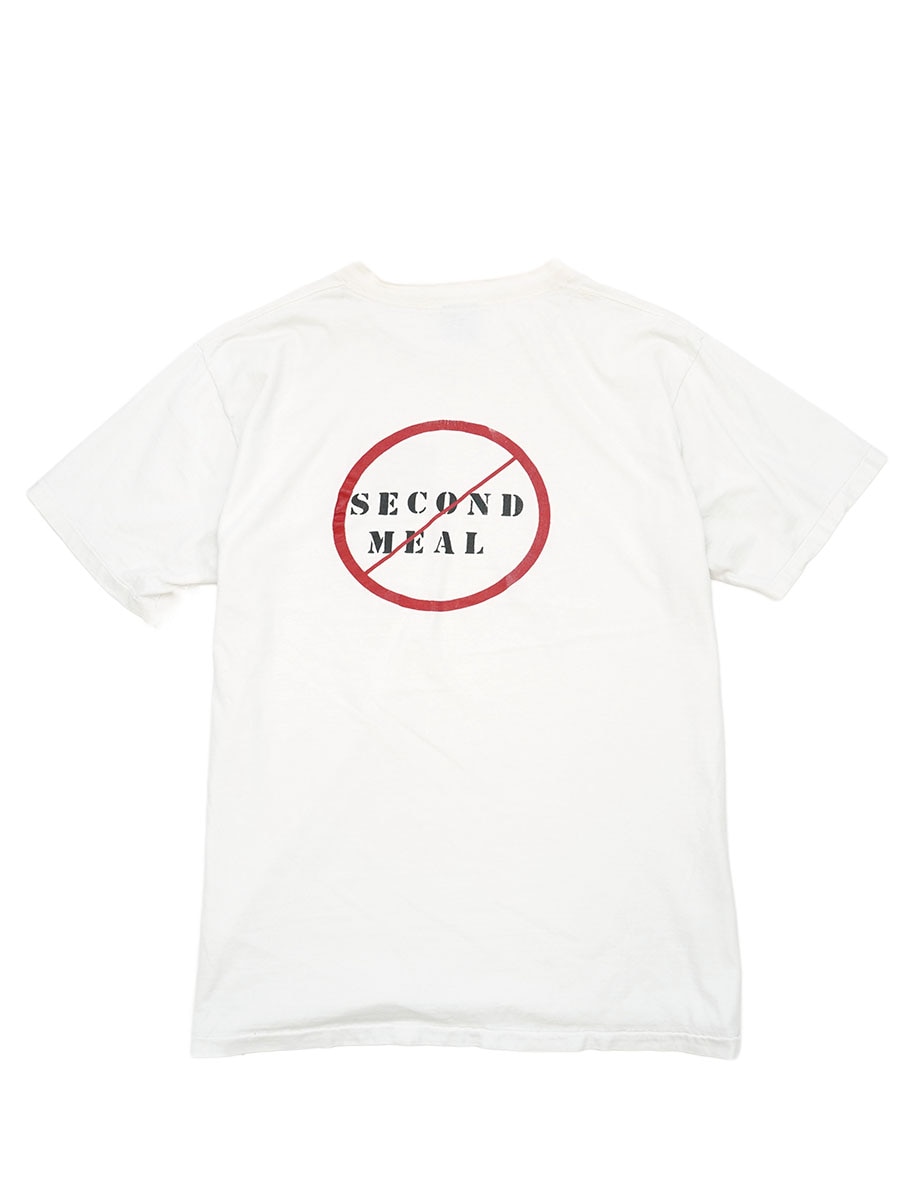 90's ONEITA ''SECOND MEAL'' 両面プリント Tシャツ ホワイト 表記(XL) USA製