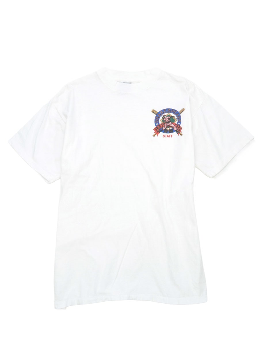 90's ONEITA ''SHAKESPEARE SANTA CRUZ'' プリントTシャツ ホワイト 表記(XL) 