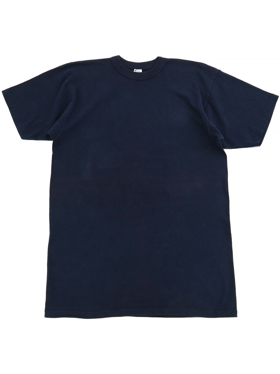 80's トリコタグ チャンピオン 無地 100%コットンTシャツ ネイビー
