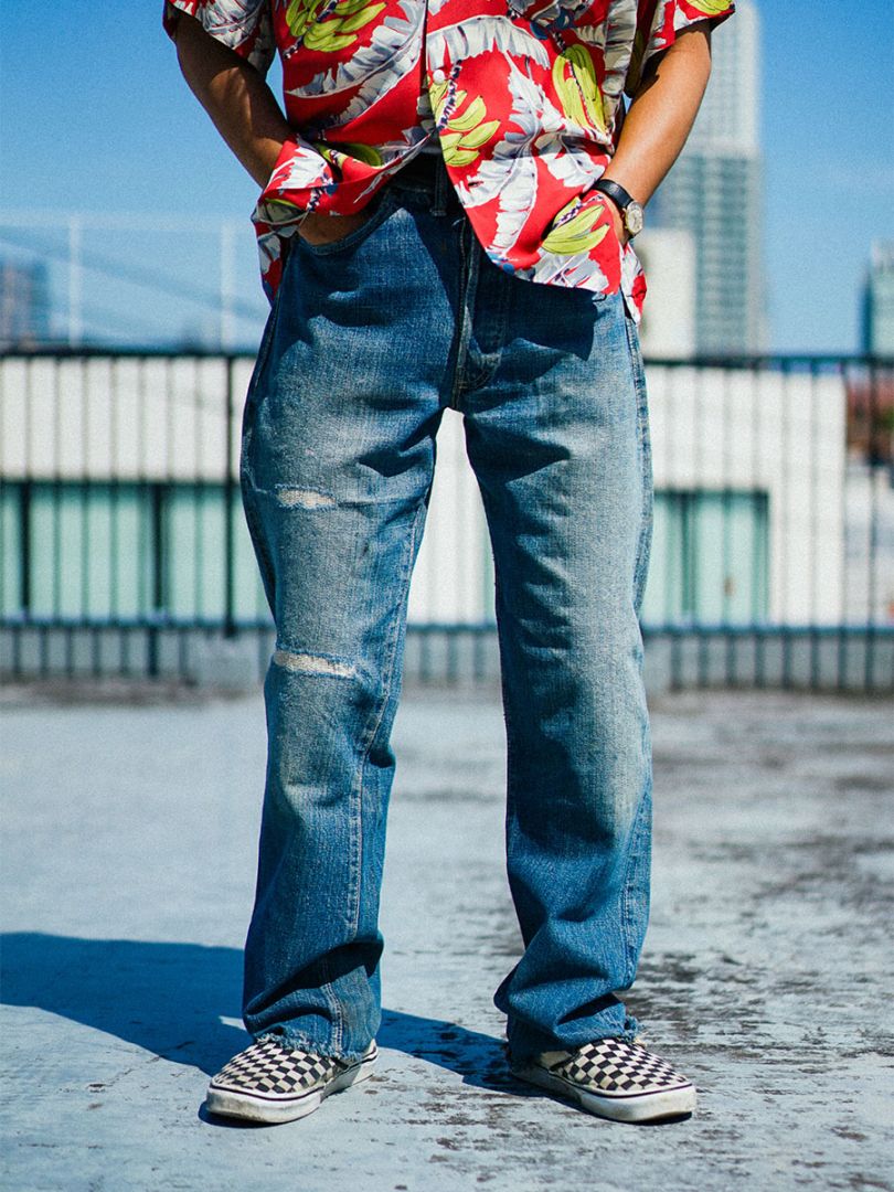 40's WW2 Levi's S501XX 月桂樹ボタン 無刻印リベット 極上雰囲気 実寸