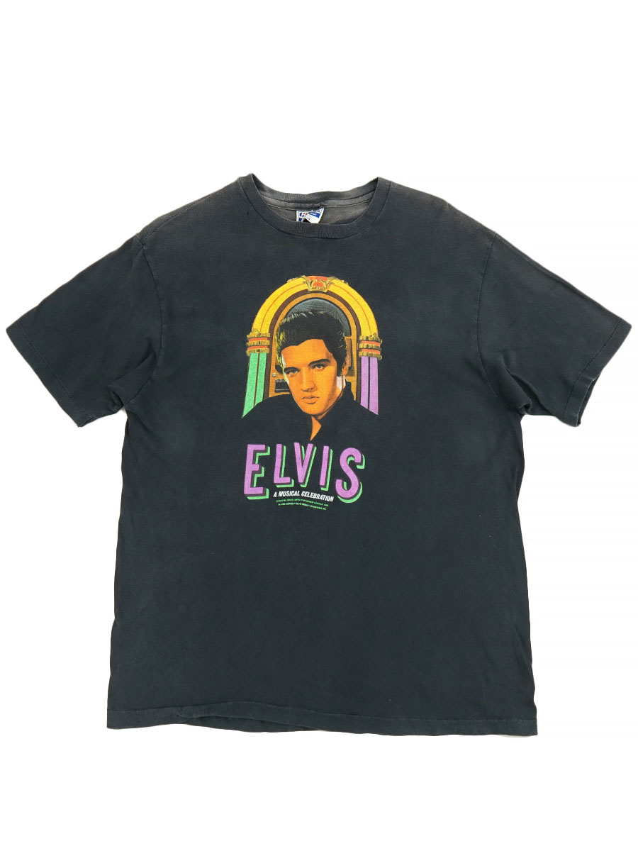 80's 青タグ Hanes ''ELVIS'' ジュークボックス Tシャツ 表記(XL) 