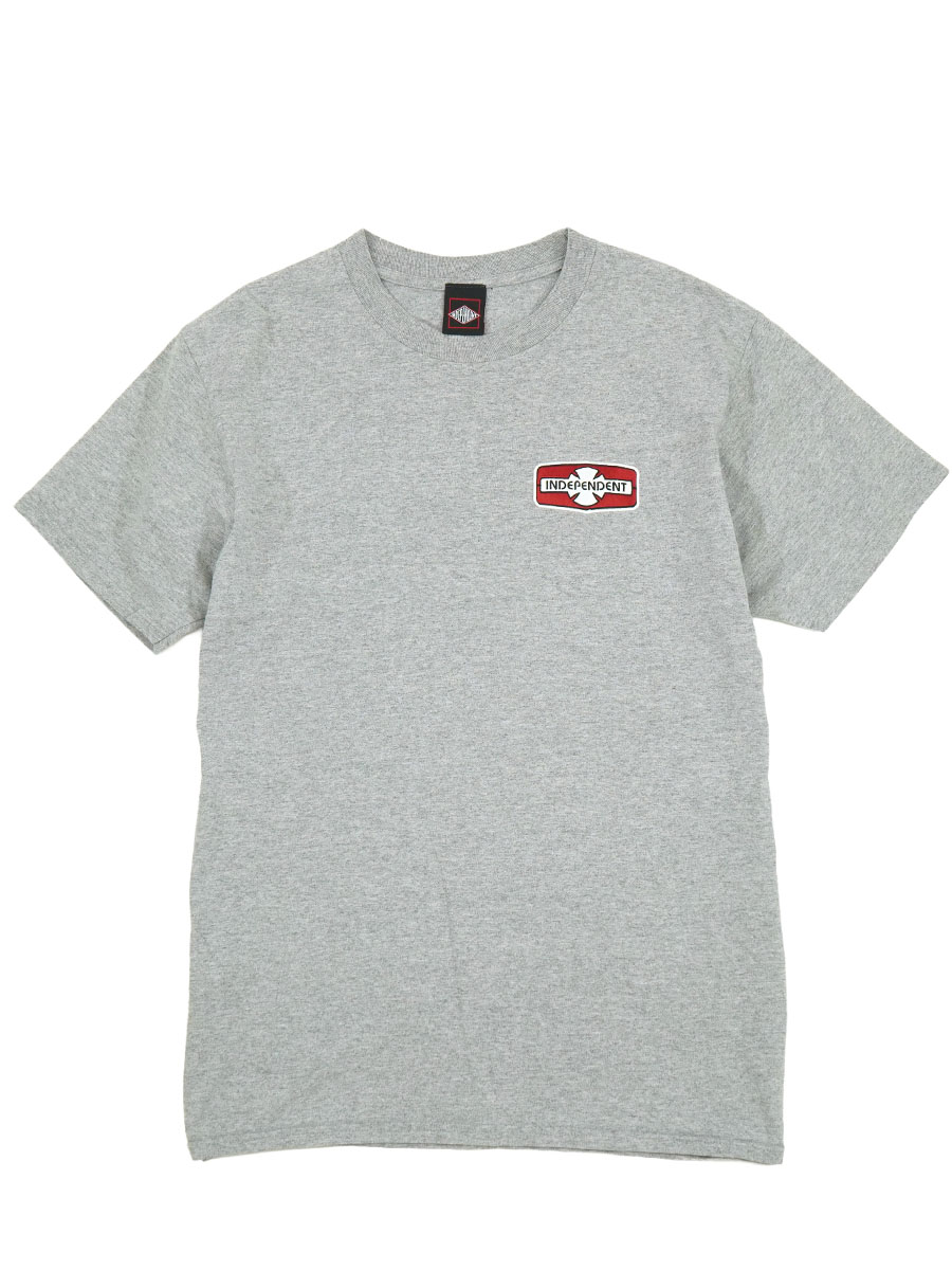 00's～ INDEPENDENT ロゴワッペン Tシャツ グレー 表記(M) | NEW ITEM