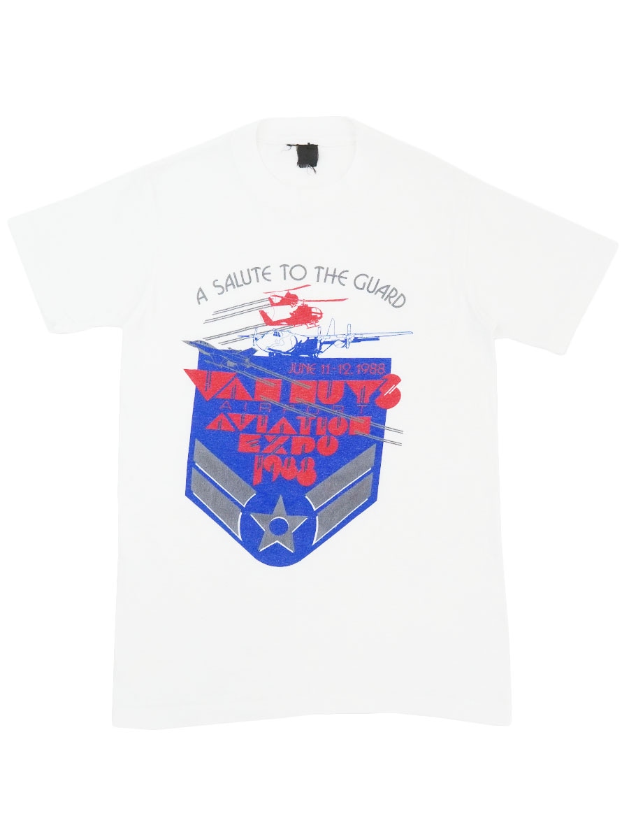 80's ''VAN NUYS AIRPORT AVIATION EXPO 1988'' Tシャツ ホワイト 実寸(M位)