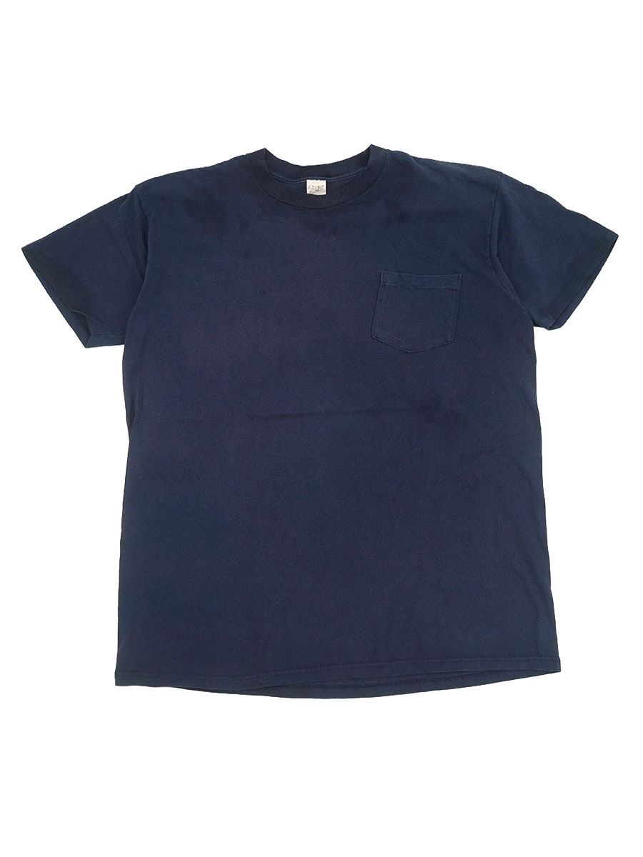 90's Sovereign 100%コットン 無地 ポケットTシャツ ネイビー 表記(3XL) USA製
