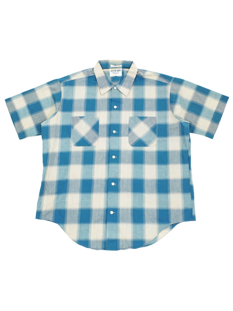 60's CAMPUS 100%コットン チェック柄 半袖シャツ 表記(XL) | NEW ITEM