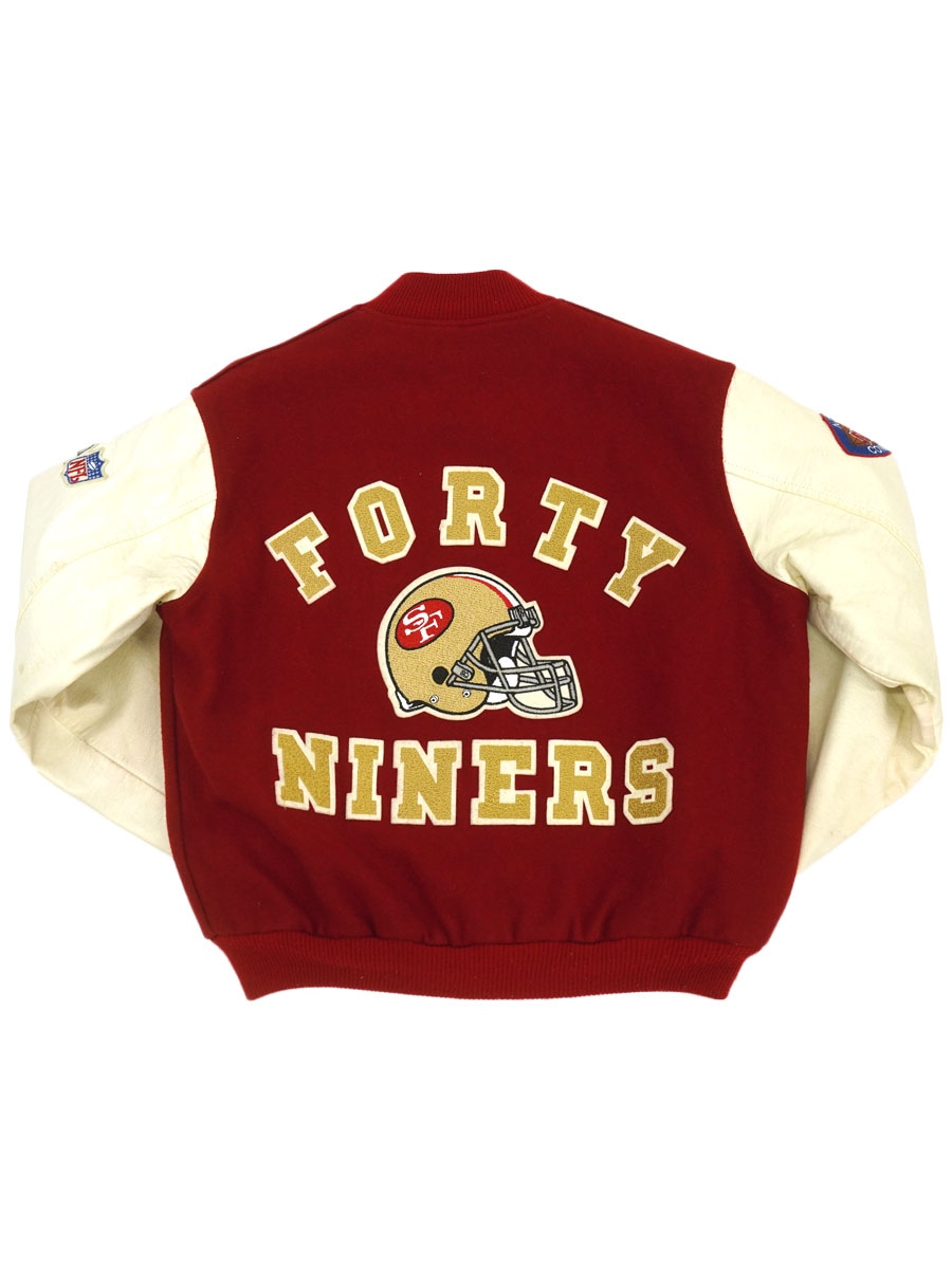 Forty niners 80s Chalk line 49ers Lサイズ 80's Chalk Line ''FORTY NINERS'' 切り替え スタジアムジャケット