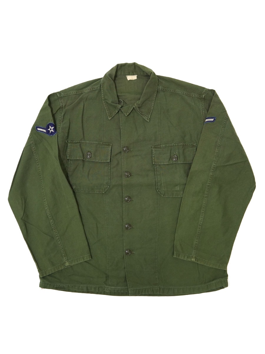 60's U.S.ARMY ユーティリティシャツ AFワッペン付き 表記(LARGE