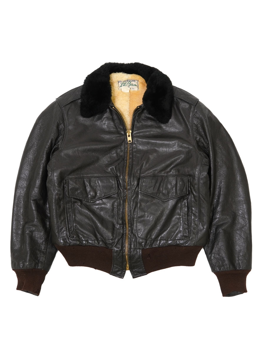 70's L.L.BEAN 筆記体タグ G-1タイプ レザーフライトジャケット 実寸
