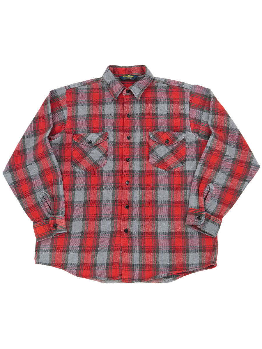 90's OSHKOSH チェック柄 フランネルシャツ 実寸(L位)