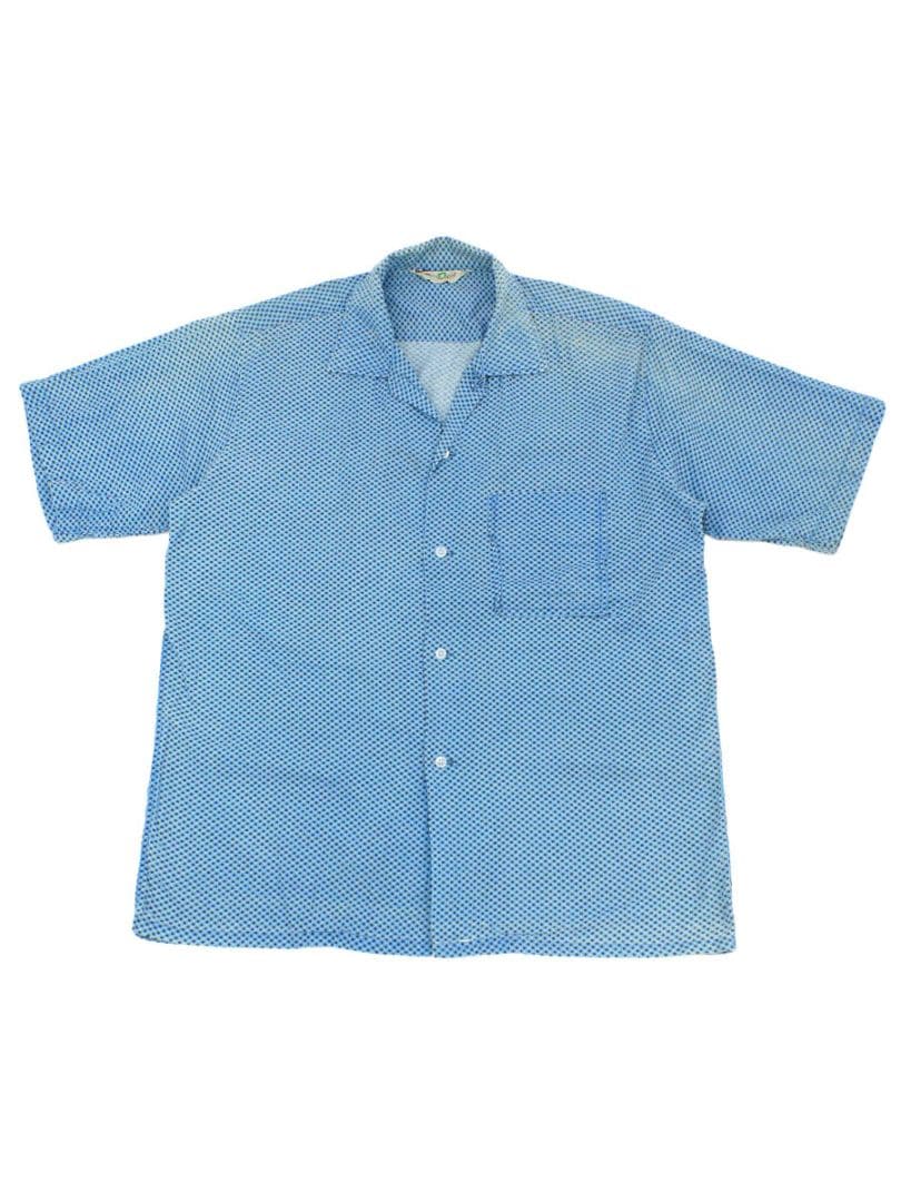 50's Mister Do'cal ループカラー ドット柄 半袖シャツ 表記(M