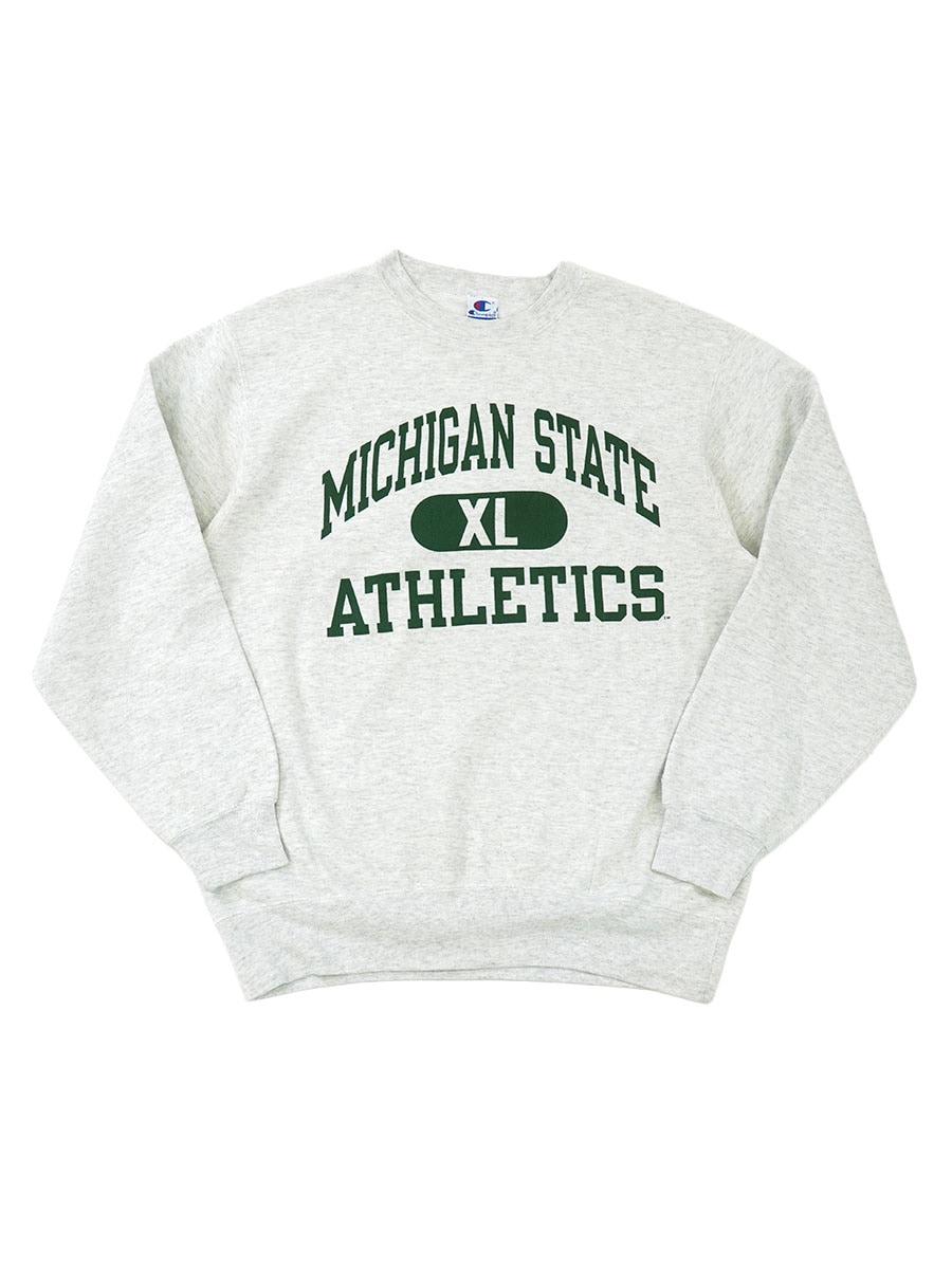 MICHIGAN STATE グレー トレーナー 90's チャンピオン ''MICHIGAN STATE ATHLETICS'' クルーネック