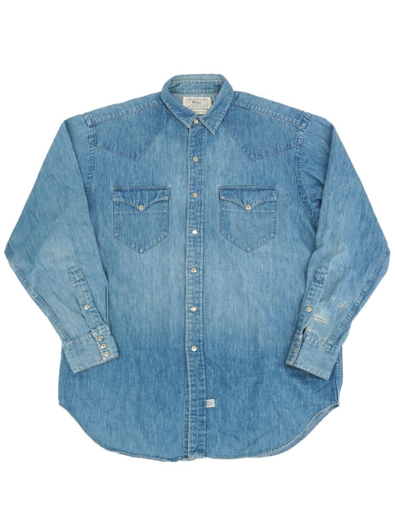 【美品✨】ラルフローレン THE BIG SHIRT デニムシャツ BD 11 ラルフローレン The Big Western Shirt デニムウエスタンシャツ 表記(L