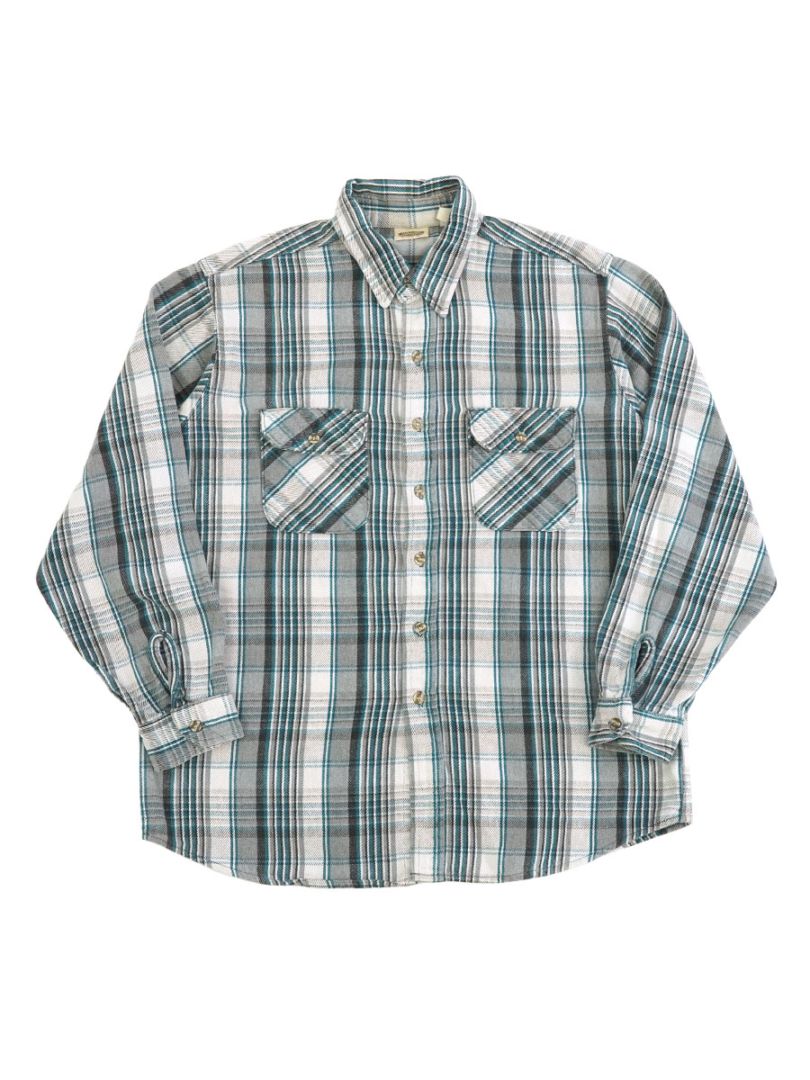 【希少】90s FIVE BROTHER USA製 ヘビーネルシャツ XL好配色 90's FIVE BROTHER 好配色チェック フランネルシャツ 表記(XL TALL