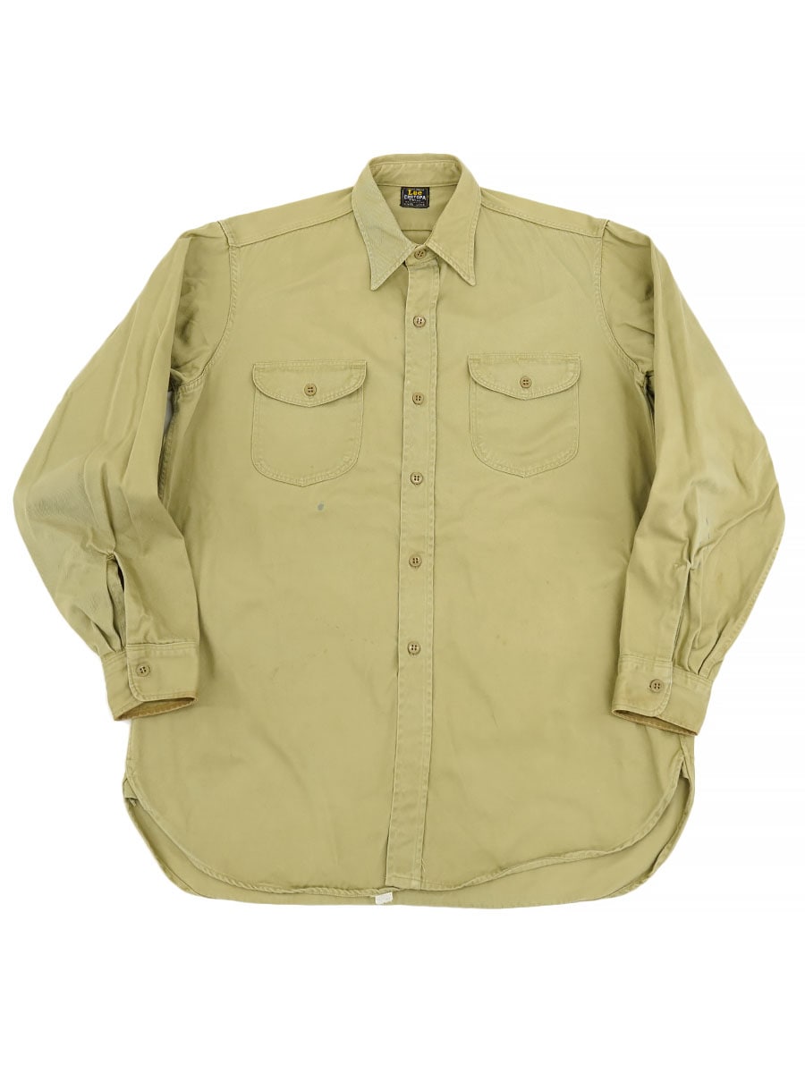50's～ Lee CHETOPA TWILL マチ付き ワークシャツ 表記(16 LONG)