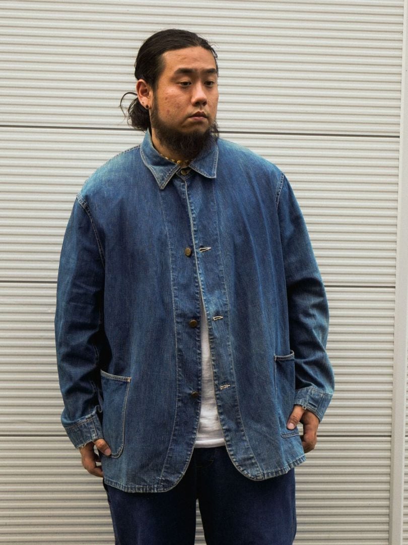 30's～ Cantripum チェンジボタン ダブル襟 2ポケ デニムカバーオール